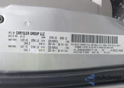 2010 Dodge Grand Caravan Se z USA, uszkodzony, nr VIN 2D4RN4DE4AR397177